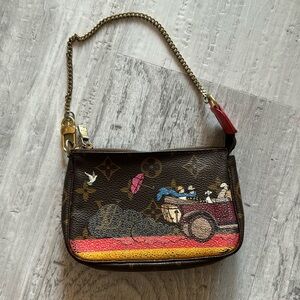 LOUIS VUITTON 
Monogram 2015 Christmas Animation Mini Pochette Accessories